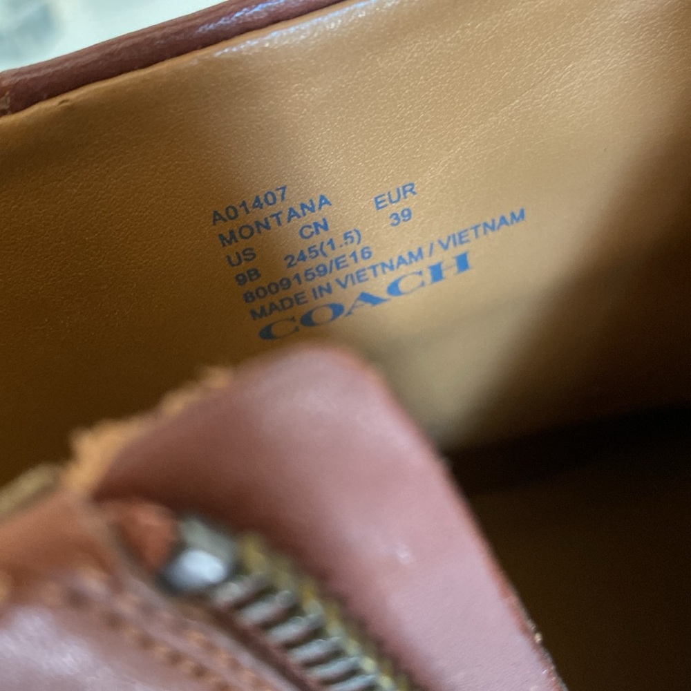 COACH Montana Classic Leather Ankle Boots Pointed Toe Size 9B Women’s - Picture 12 of 14